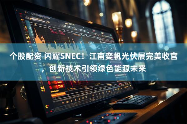 个股配资 闪耀SNEC！江南奕帆光伏展完美收官，创新技术引领绿色能源未来